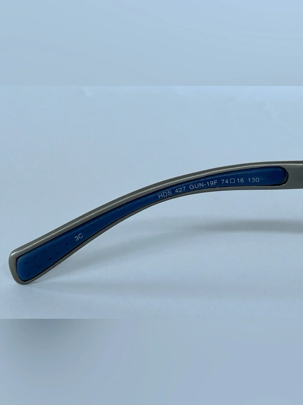 Harley-Davidson Silver Frame with Blue Mirrored Wrap Sunglasses